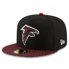 Men's Atlanta Falcons New Era Black 2017 Sideline Official 59FIFTY Fitted Hat 2744853